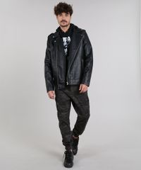 Jaqueta-Biker-Masculina-com-Bolsos-e-Martingale-Preta-9362543-Preto_3