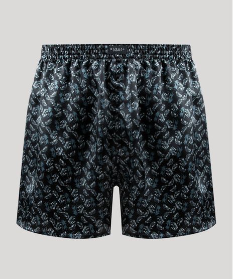 Cueca-Samba-Cancao-Masculina-Estampada-de-Folhagem-Acetinada-Preta-9588360-Preto_1