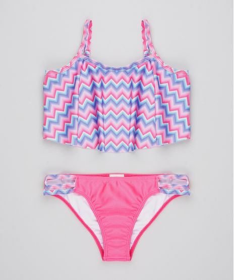 Biquini-Infantil-Estampado-Chevron-com-Babado-Protecao-UV50--Pink-9530654-Pink_1