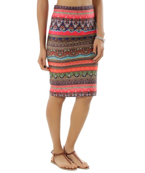 Saia-Midi-Estampada-de-Arabescos-Vermelha-8283924-Vermelho_1