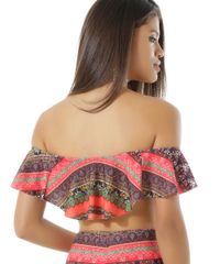Biquini-Top-Ombro-a-Ombro-Estampado-de-Arabescos-Vermelho-8482479-Vermelho_2