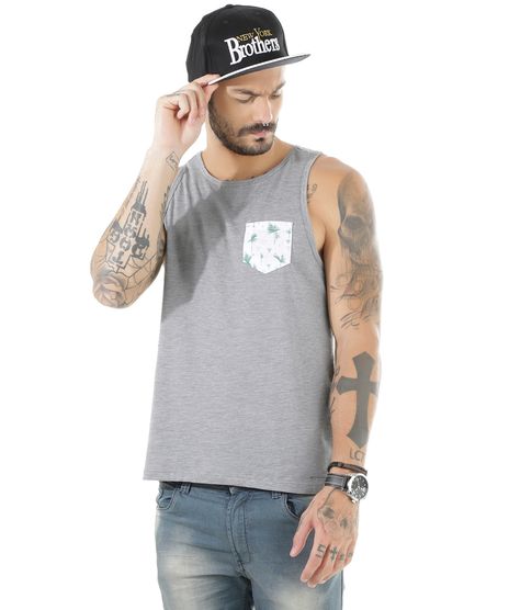 Regata-com-Bolso-Estampado-Cinza-Mescla-8518860-Cinza_Mescla_1