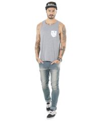 Regata-com-Bolso-Estampado-Cinza-Mescla-8518860-Cinza_Mescla_3