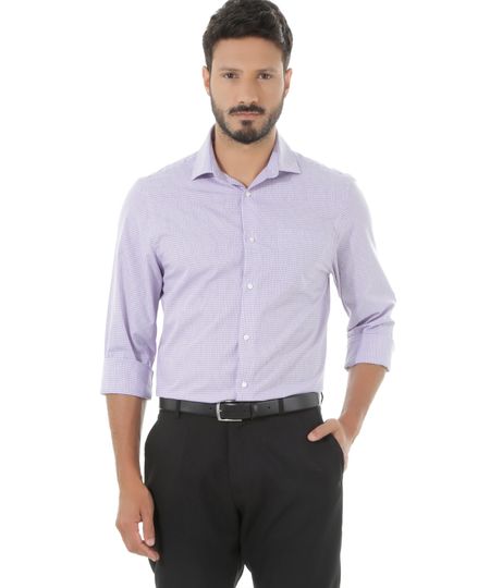 Camisa-Comfort-Xadrez-Lilas-8435556-Lilas_1 Camisa-Comfort-Xadrez-Lilas-8435556-Lilas_1