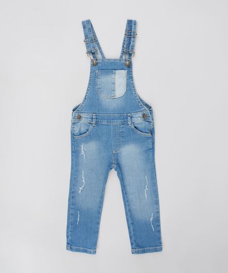 Macacao-Jeans-Infantil-com-Puidos-e-Bolsos-Azul-Claro-9418158-Azul_Claro_1