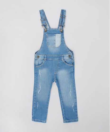 Macacao-Jeans-Infantil-com-Puidos-e-Bolsos-Azul-Claro-9418158-Azul_Claro_1