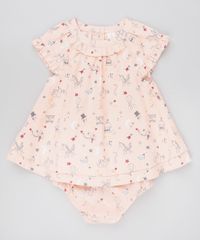 Vestido-Infantil-Estampado-com-Babados-Sem-Manga---Calcinha-Coral-9450992-Coral_1