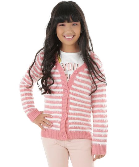 Cardigan-Listrado-em-Trico-Rosa-8457171-Rosa_1