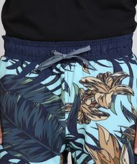 Short-Masculino-Estampado-de-Folhagem-com-Bolsos-Verde-Claro-9456388-Verde_Claro_2