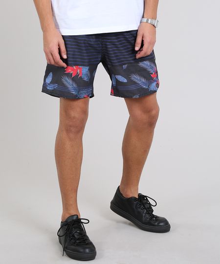 Short-Masculino-Listrado-com-Bolsos--Preto-9443793-Preto_1 Short-Masculino-Listrado-com-Bolsos--Preto-9443793-Preto_1