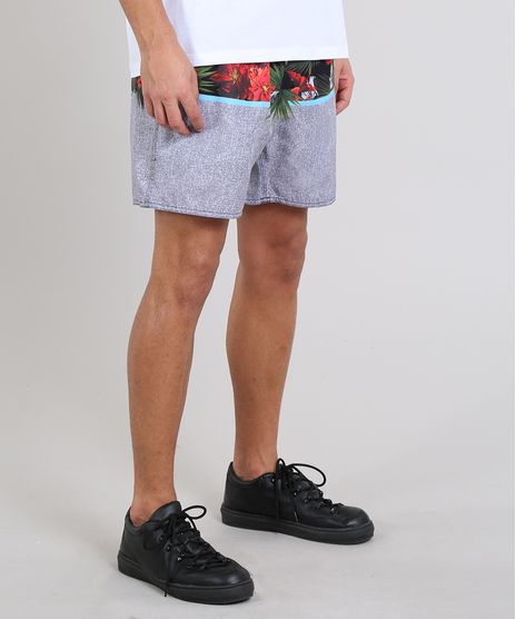 Short-Masculino-com-Estampa-Floral-e-Bolsos-Cinza-9535124-Cinza_1