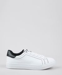 Tenis-Masculino-com-Pespontos-e-Recorte-Branco-9629115-Branco_1