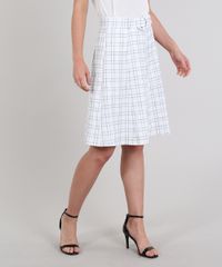 Saia-Feminina-Estampada-Xadrez-com-Cinto-Off-White-9502462-Off_White_1