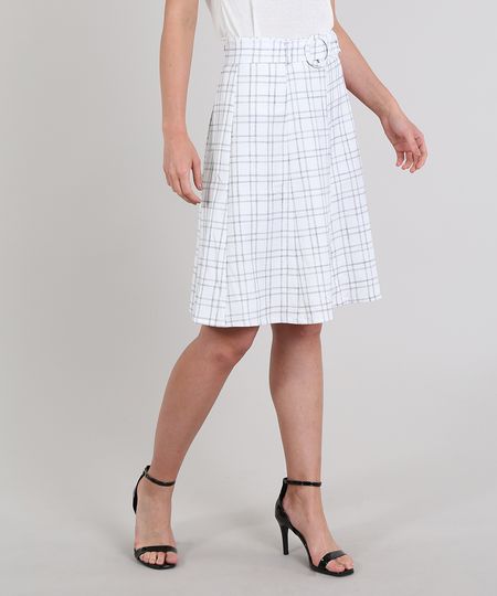 Saia-Feminina-Estampada-Xadrez-com-Cinto-Off-White-9502462-Off_White_1 Saia-Feminina-Estampada-Xadrez-com-Cinto-Off-White-9502462-Off_White_1