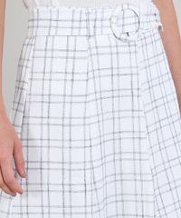 Saia-Feminina-Estampada-Xadrez-com-Cinto-Off-White-9502462-Off_White_4