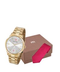 Kit-de-Relogio-Analogico-Mondaine-Masculino---Gravata---83422GPMVDE2K1-Dourado-9621538-Dourado_1