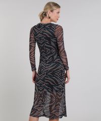 Vestido-Feminino-Midi-Estampado-Animal-Print-em-Tule-com-Forro-Manga-Longa-Preto-9574003-Preto_2