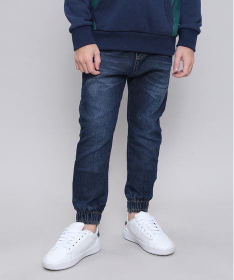 calça jogger jeans infantil masculina