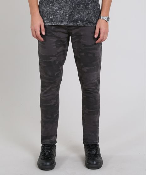 Calca-de-Sarja-Masculina-Carrot-Estampada-Camuflada-Chumbo-9534149-Chumbo_1
