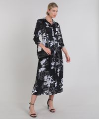 Vestido-Chemise-Feminino-Midi-Estampado-Floral-Manga-3-4-Preto-9578228-Preto_3 Vestido-Chemise-Feminino-Midi-Estampado-Floral-Manga-3-4-Preto-9578228-Preto_3