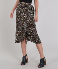 Saia-Feminina-Midi-Envelope-Estampada-Floral-com-Babado-Preta-9571727-Preto_1