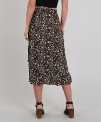 Saia-Feminina-Midi-Envelope-Estampada-Floral-com-Babado-Preta-9571727-Preto_2