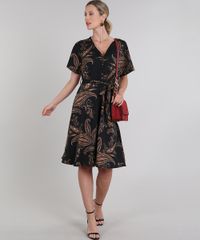 Vestido-Feminino-Estampado-Paisley-com-Botoes-Manga-Curta-Preto-9573968-Preto_3