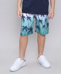 Bermuda-Infantil-Estampada-de-Coqueiros-com-Bolso-Verde-Agua-9536716-Verde_Agua_1