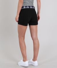 Short-de-Sarja-Feminino-Midi-com-Faixa-Estampada-Xadrez-Preto-9589284-Preto_2