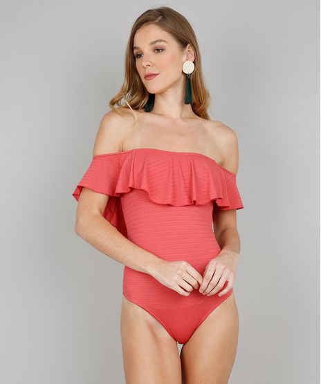 Maio-Body-Ombro-a-Ombro-com-Babados-Texturizado-Sem-Bojo-Com-Protecao-UV-50-Coral-9564132-Coral_1