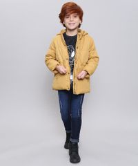 Jaqueta-Infantil-Puffer-com-Bolsos-e-Capuz-Mostarda-9361024-Mostarda_3