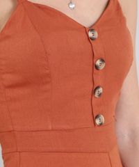 Macacao-Feminino-Pantacourt-com-Linho-e-Botoes-Alca-Media-Cobre-9577427-Cobre_4