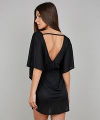 Saida-de-Praia-Feminina-Kaftan-Curta-com-Amarracao-Manga-Curta-Preta-9544270-Preto_2
