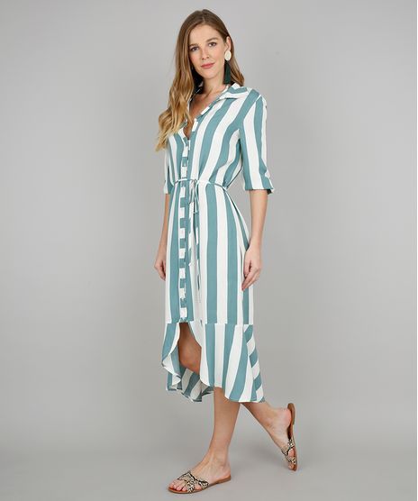 Saida-de-Praia-Feminina-Chemise-Midi-Listrada-Manga-3-4-Off-White-9575369-Off_White_1