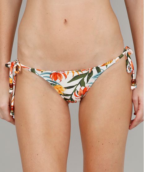 Biquini-Calcinha-Tanga-Estampado-Floral-com-Protecao-UV50--Bege-9563097-Bege_1
