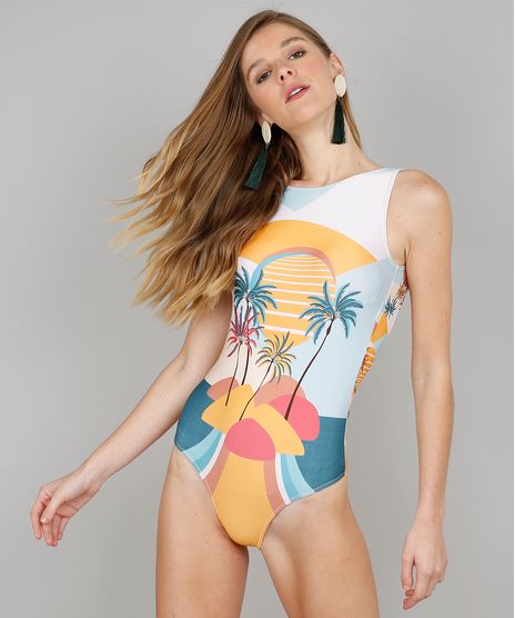 Maio-Body-Feminino-Estampado-de-Coqueiro-Com-Bojo-e-Protecao-UV-50-Bege-9555834-Bege_1
