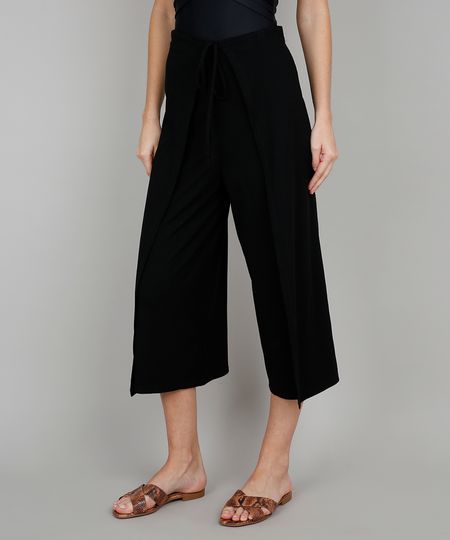 Calca-Feminina-Pantacourt-Canelada-com-Amarracao-Preta-9588310-Preto_1 Calca-Feminina-Pantacourt-Canelada-com-Amarracao-Preta-9588310-Preto_1