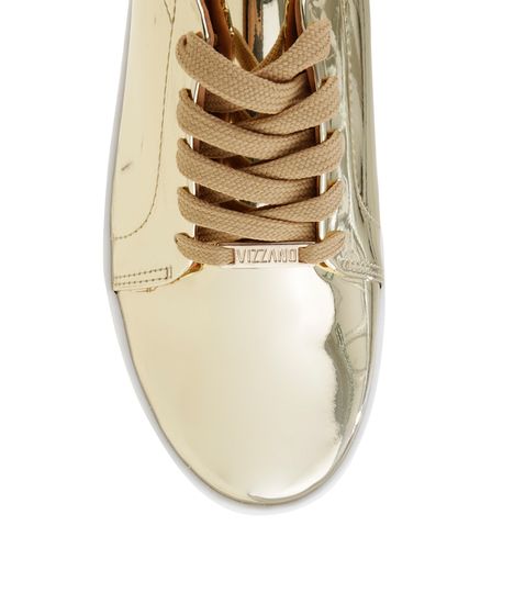 tenis dourado metalizado