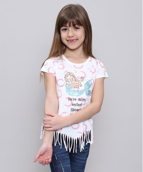 Blusa-Infantil-Sereia-com-Paete-e-Franja-Manga-Curta-Off-White-9552401-Off_White_1