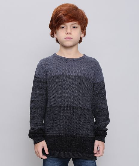 Sueter-Infantil-em-Trico--Cinza-Mescla-Escuro-9368830-Cinza_Mescla_Escuro_1
