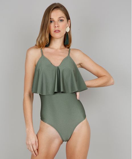 Maio-Body-Feminino-Texturizado-com-Babado-e-Bojo-e-Protecao-UV-50-Verde-9563104-Verde_1