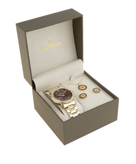 Kit-de-Relogio-Champion-Feminino-Analogico---Colar---Brinco---CN29301N-W-Dourado-8523696-Dourado_1