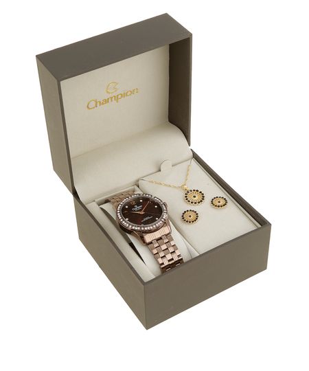 Kit-de-Relogio-Champion-Feminino-Analogico---Colar---Brinco---CN29285R-W-Marrom-8523692-Marrom_1