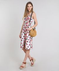 Vestido-Feminino-Estampado-Floral-com-Botoes-e-Fenda-Alca-Media-Branco-9571117-Branco_3