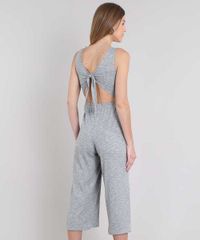 Macacao-Feminino-Pantacourt-Canelado-com-Amarracao-Alcas-Medias-Cinza-Mescla-9576424-Cinza_Mescla_2