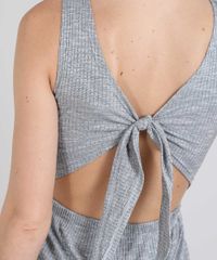 Macacao-Feminino-Pantacourt-Canelado-com-Amarracao-Alcas-Medias-Cinza-Mescla-9576424-Cinza_Mescla_4
