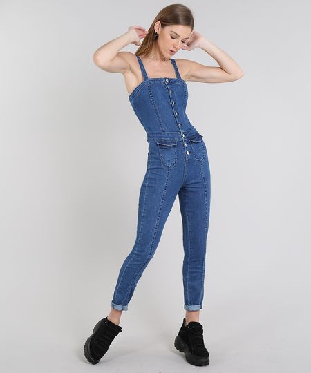 Macacao-Jeans-Feminino-Com-Botoes-Alcas-Medias-Azul-Escuro-9594634-Azul_Escuro_1 Macacao-Jeans-Feminino-Com-Botoes-Alcas-Medias-Azul-Escuro-9594634-Azul_Escuro_1