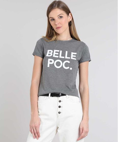 Blusa-Feminina-Pride--Belle-Poc---Manga-Curta-Decote-Redondo-Cinza-Mescla-Escuro-9588005-Cinza_Mescla_Escuro_1