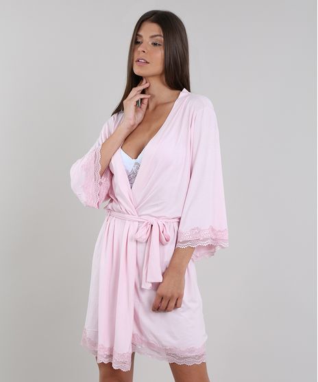 Robe-Feminino-Bridesmaid-com-Renda-Manga-Curta-Rosa-Claro-9601686-Rosa_Claro_1