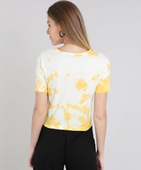 Blusa-Feminina--Good-Vibes-Only--Tie-Dye-com-No-Manga-Curta-Decote-Redondo-Amarela-9575139-Amarelo_2